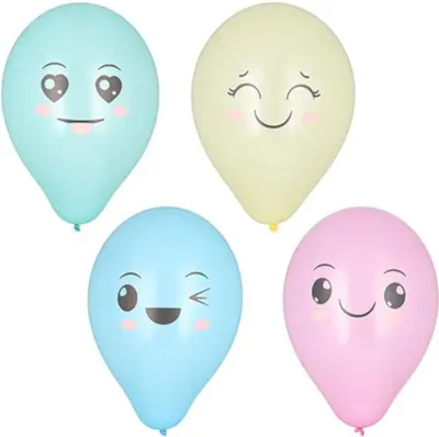 Obrázek produktu pro Papstar balónky Kawaii průměr 25cm různé barvy 8 kusů