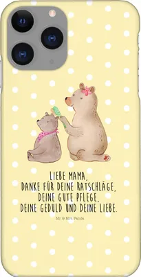 Produktbild von Mr. & Mrs. Panda Iphone 11 Pro Handyhülle Bär Kind - Gelb Pastell - Geschenk, Premium Kunststoff, Muttertag, Familie, Mutter, Handy Case, Bären