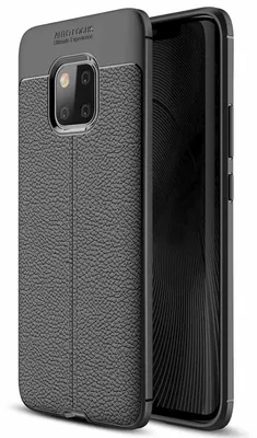 Produktbild von NALIA Leder Look Handy Hülle für Huawei Mate 20 Pro, Slim Silikon Case Cover