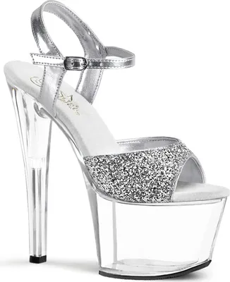 Produktbild von SKY-310 Damen Sandale von Pleaser, Silber EU 36, US 6