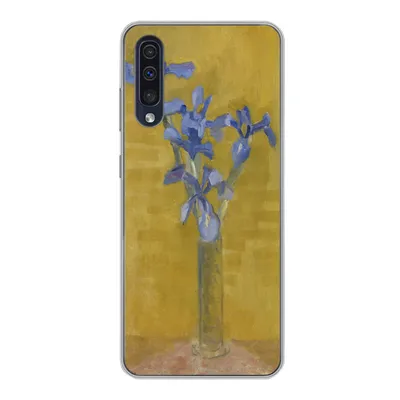 Produktbild von MuchoWow® Handyhülle Schutzhülle Hülle für Samsung Galaxy A30s Schwertlilien - Piet Mondrian - Alte Meister Silikon Softcase Handy Hülle - Karteninhaber