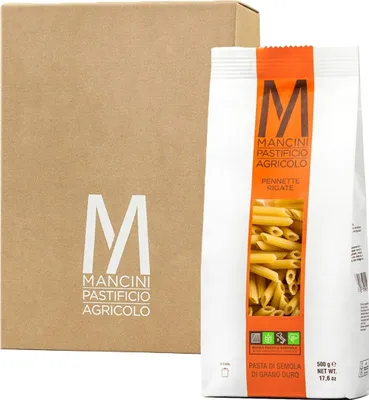 Zdjęcie produktu dla Mancini Pastificio Agricolo - Pennette - Italienische handwerkliche Nudeln - 12 x 500 g