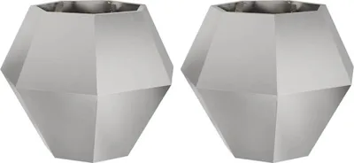 Produktbild von vidaXL Pflanzkübel 2 pcs Silber 75 x 75 x 60 cm Edelstahl