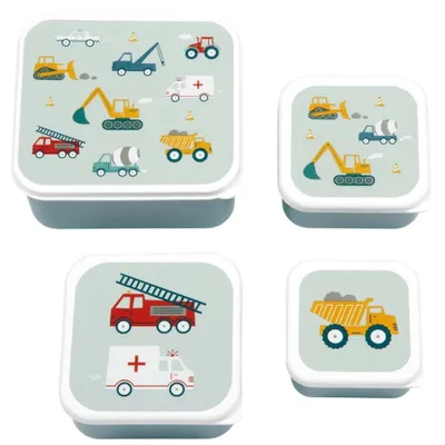 Produktbild von Set 4 Snackboxen Tiny - Grau | by A Little Lovely Company