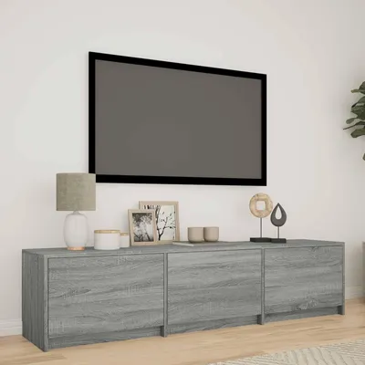 Produktbild von Maison Exclusive - Fernsehschrank mit LED 165x34x40 cm Sonoma-Grau Holzwerkstoff