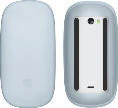 Produktbild von kwmobile Silikon Schutzhülle kompatibel mit Apple Magic Mouse 1 / 2 Hülle - PC Maus Cover aus softem Silikon - Hellblau