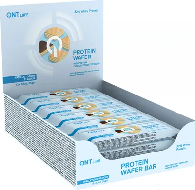 Produktbild von QNT Protein Wafer - 12 x 35g-Riegel Vanilla Yoghurt