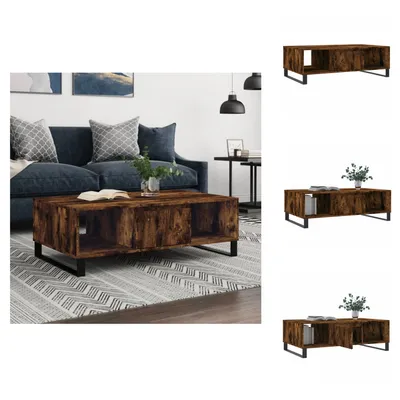 Immagine prodotto di vidaXL Tavolino in rovere affumicato 104x60x35 cm materiale a base di legno - Tavolini da caffè