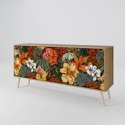 Immagine prodotto di Spacerebels cassettiera a 3 ante - credenza cassettiera - credenza alta - mobile armadio - soggiorno camera da letto - 57,5×164,5×42 (HxLxP)