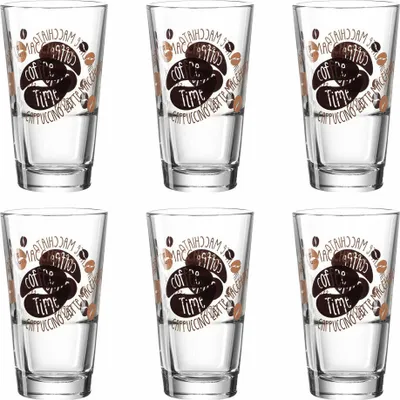 Immagine prodotto di montana: :tumbler vintage, set di 6, tumbler da bere, bicchiere da acqua, bicchiere da succo, vetro, 240 ml, 042196