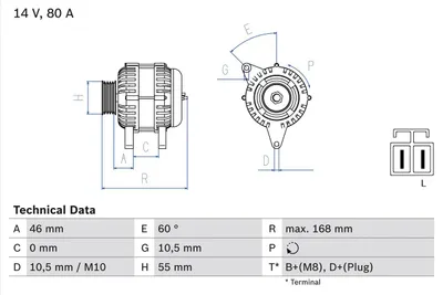 Produktbild von BOSCH 0 986 084 210 Generator x