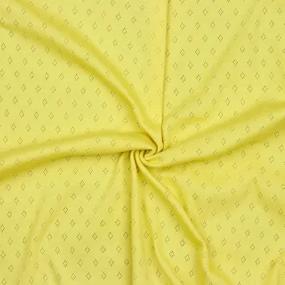 Pointoille-Stoff Jersey zitronengelb
