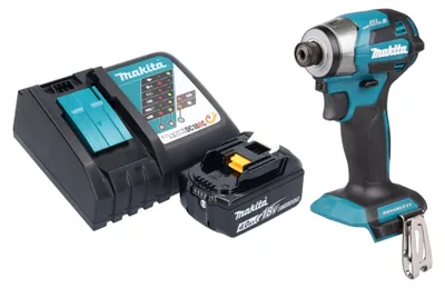 Zdjęcie produktu dla Makita DTD 173 RM1 akumulatorowy klucz udarowy 18 V 180 Nm 1/4" bezszczotkowy + 1x akumulator 4,0 Ah + ładowarka
