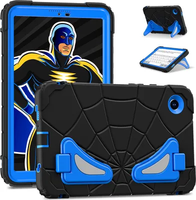 Immagine prodotto di Custodia protettiva per Samsung Galaxy Tab A9 2023 8.7" SM-X110/X115/X117, robusto supporto antiurto per bambini ragazzi nero blu