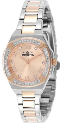 Zdjęcie produktu dla Invicta Specialty 50385 Zegarek damski - Mechanizm kwarcowy - Stal nierdzewna z różowo-złotą tarczą - 28 mm
