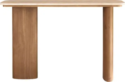 Produktbild von Teakholz Konsole mit Marmordetails 120 cm Massivholz