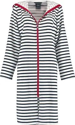 Produktbild von Cawö Damen-Kurzmantel mit Kapuze und Reißverschluss 1244 Farbe schwarz-weiß Größe 42