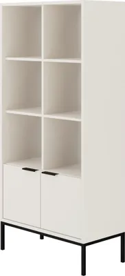 Zdjęcie produktu dla Regał AUSTIN biały/czarny