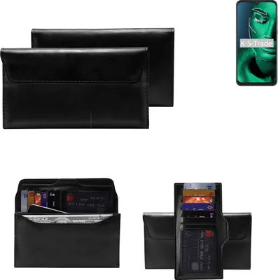 Produktbild von K-S-Trade Handy Hülle kompatibel mit ZTE Blade 10 Schutz Hülle Tasche Schutz Case Handytasche Kunstleder schwarz, 1x