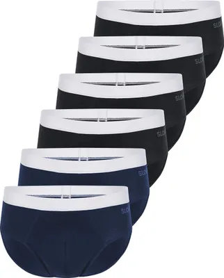 Produktbild von sloggi 6er Pack GO ABC 2.0 Slip / Unterhose Für jeden Tag, Klassischer Schnitt, In Feinripp-Qualität blau L