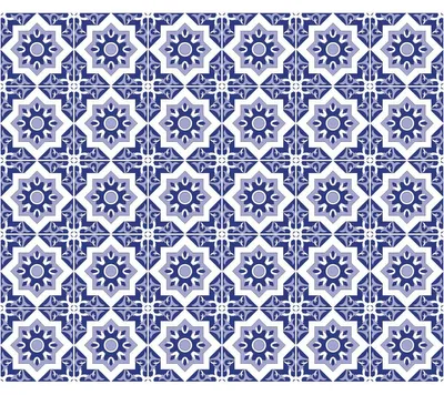 Produktbild von Selbstklebende Fliesenaufkleber für Küche und Bad – 30 Zementfliesenaufkleber (Azulejos Paqui) – 30 Aufkleber 10 x 10 cm