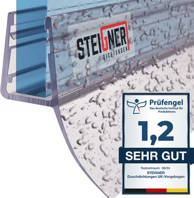 Produktbild von STEIGNER Duschdichtung, 70cm, Glasstärke 6/7/ 8 mm, Gerade PVC Ersatzdichtung für Dusche, UK12