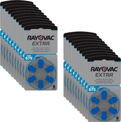 Zdjęcie produktu dla Baterie do aparatów słuchowych 675AE rayovac 120 sztuk 1