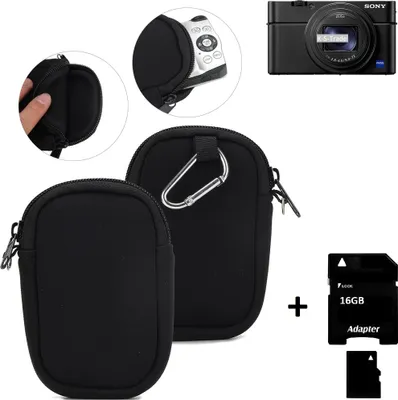 Produktbild von K-S-Trade® Kameratasche kompatibel mit Sony Cyber-shot DSC-RX100 VII Schutz Hülle Kompaktkamera Tasche Travelbag sleeve case neopren Fototasche +