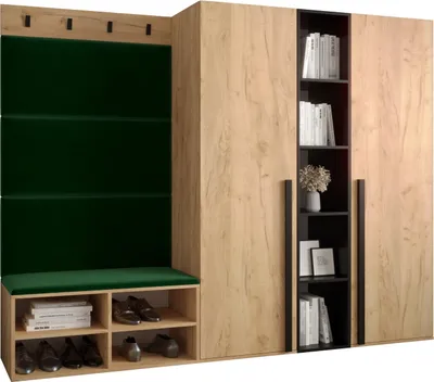 Produktbild von Garderobe MIRO Set 8 mit gepolsterten Paneelen Industrial Design