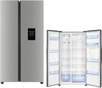 Produktbild von PKM NoFrost Side by Side Kühlschrank 529L Wasserspender  silber