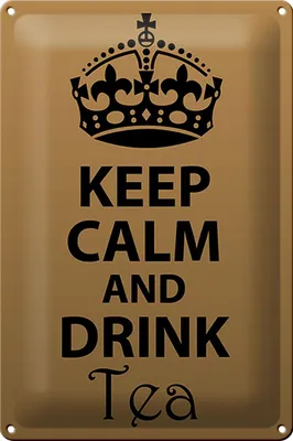 Produktbild von Blechschild Spruch 20x30cm Keep Calm and drink tea