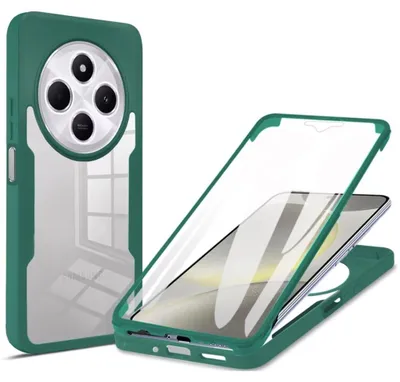 Image de Coque 360° pour Honor Magic 8 Lite avec protection de l'écran et de l'appareil photo, couleur verte