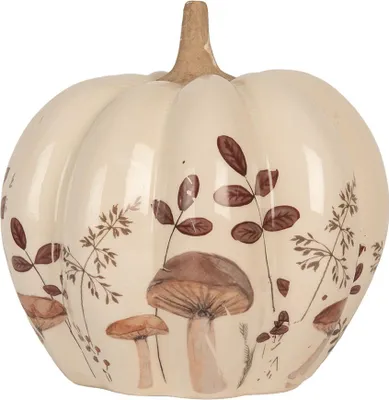 Immagine prodotto di Figurina di zucca Clayre & Eef Ø 18x18 cm in Vetroceramica beige