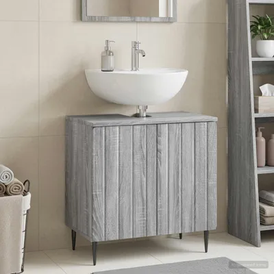 Obrázek produktu pro Maison Exclusive – Skříňka pod umyvadlo ZWOLLE, barva Sonoma-šedá, rozměry 59,5 x 31,5 x 59 cm