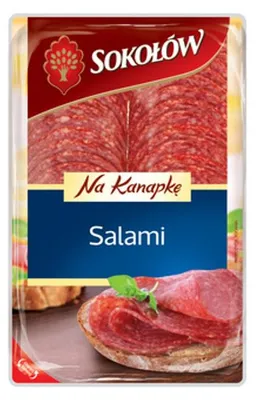 Zdjęcie produktu dla Salami na kanapkę plastry 100 g Sokołów