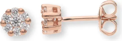 Produktbild von JuwelmaLux Ohrstecker 925 Silber Roségold plattiert mit Zirkonia JL10-06-1773