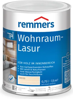 Produktbild von Remmers Obývacia lazúra 0,75 l vedro biela