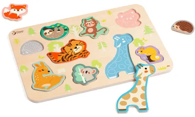 Obrázek produktu pro Klasická světová dřevěná puzzle se zvířátky
