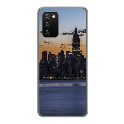 Produktbild von MuchoWow® Handyhülle Schutzhülle Hülle für Samsung Galaxy A03s New York - Skyline - Amerika Silikon Softcase Handy Hülle - Schutz