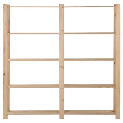 Zdjęcie produktu dla vidaXL Regał do przechowywania z 5 półkami 170x28,5x170 cm lite drewno sosnowe