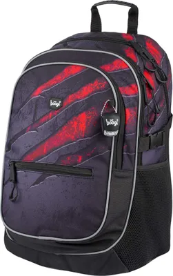 Produktbild von Baagl Schulrucksack für Jungen - Schulranzen für Kinder mit ergonomisch geformter Rücken, Brustgurt und reflektierende Elemente (Volcano)
