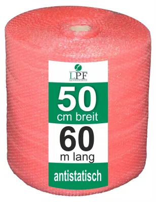 Produktbild von Luftpolsterfolie ANTISTATISCH Breite 50cm x Länge 60m / 80my Folie