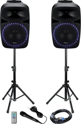 Produktbild von IBIZA PKG12A-SET PA LAUTSPRECHER 12" inkl. Stative und Fernbedienung