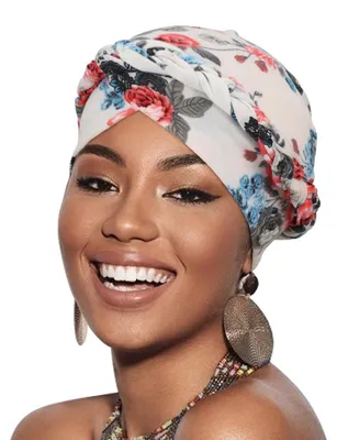 Immagine prodotto di Turban da donna con motivo a treccia, copricapo per chemioterapia, berretto, sciarpa per capelli, cuffia da notte, in poliestere, confezione singola