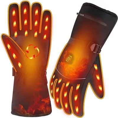 Produktbild von Elektrische Winterhandschuhe, wasserdicht, warm, mit Touchscreen-Funktion, für Radfahren, Angeln, Jagd, Skifahren, Wandern, Männer und Frauen