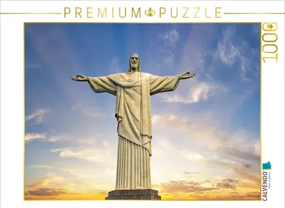 Produktbild von CALVENDO Puzzle Christusstatue | 1000 Teile Lege-Größe 64x48cm Foto-Puzzle für glückliche Stunden