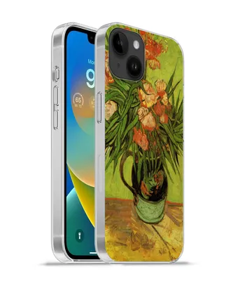 Produktbild von MuchoWow® Handyhülle Schutzhülle Hülle für Apple iPhone 14 Plus - Soft case Stillleben Vase mit Oleander und Büchern - Vincent van Gogh Silikon Softcase Handy Hülle - Abbildung