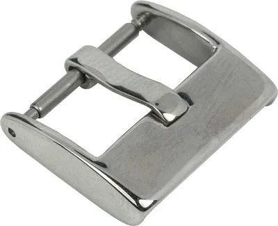 Produktbild von Dornschließe Edelstahl silberfarben für Lederarmbänder 27511S, Anstoß:16 mm