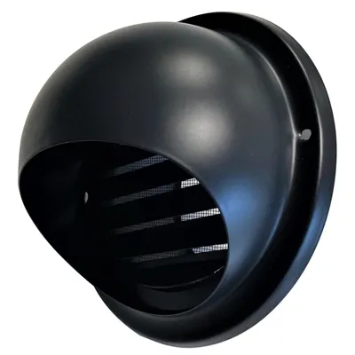 Produktbild von Wetterschutzhaube Zu- Abluftgitter Edelstahl Außenwandgitter Schwarzgrau 100mm