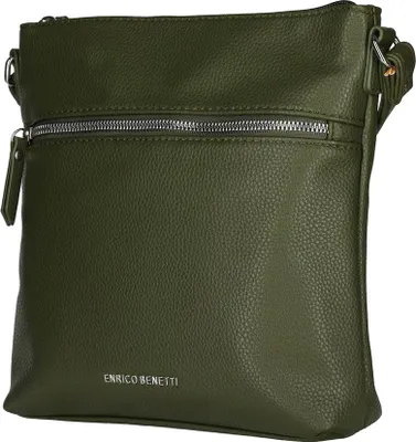 Produktbild von Damen Tasche Schultertasche Umhängetasche Crossover Bag Leder Optik Handtasche Olive